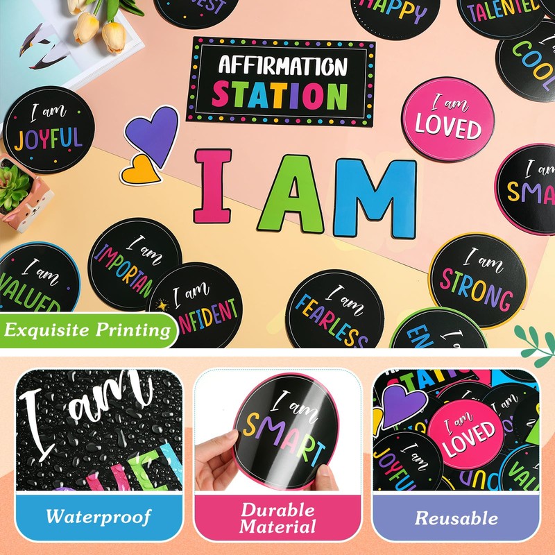 Frienda Affirmation Station Bulletin Board Set Motivational Posters Classroom Mirror