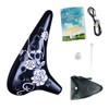 Rose Flower Ocarina 12 Hole Alto C Relief Pattern AC