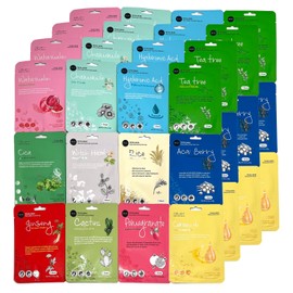 Celavi K-Beauty Skincare Essence Facial Face Mask Korea Skin Care Moisturizing C Set 48 Pack