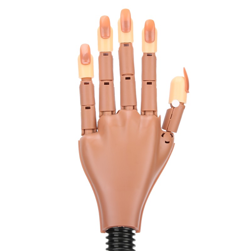 Flexible Movable False Fake Hands Nail Art Manicure Practice Hand