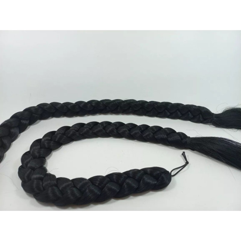 Bootleg Par De Trenzas Cabello Sintético 55 Cm Color Negro