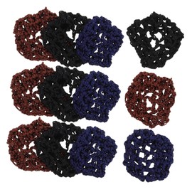 DECHOUS 15pcs Ballet Hair Bun Covers Thickened Elastic Mesh Hair Nets for Women Quick Styling Nurse Knitted Snood Holders Comfortable All Day Wear Secure Fit Accessories