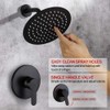 Matte Black Shower Faucet Set Bathroom Rainfall Mixer Shower System