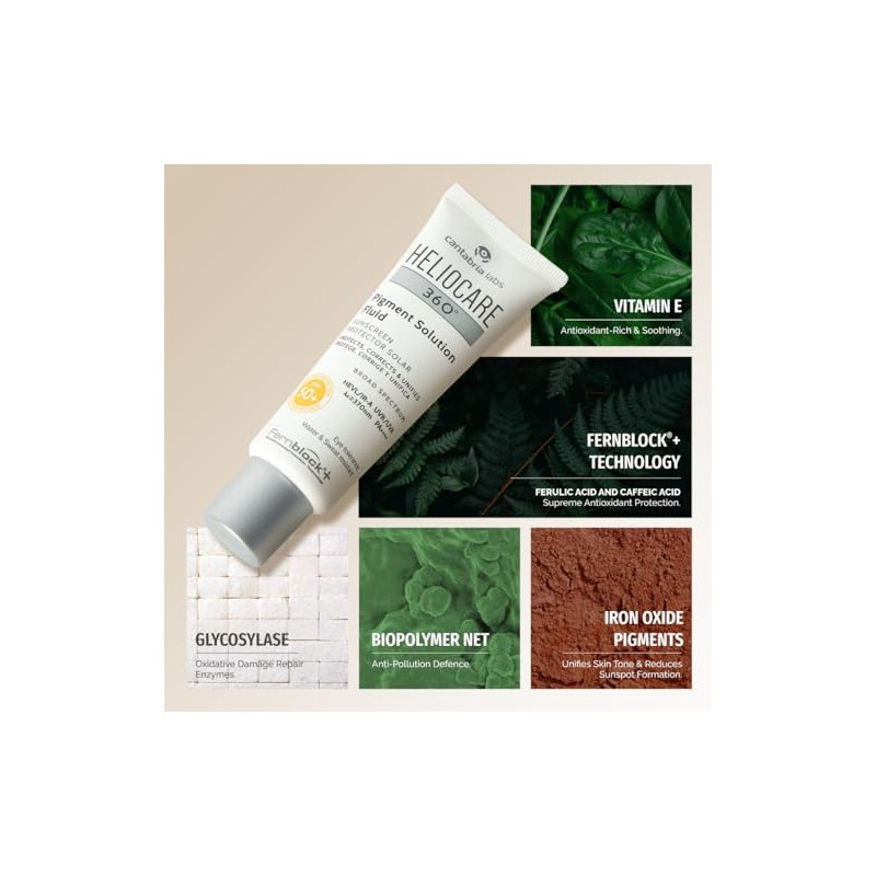 Heliocare 360° Protector Solar, Pigment Solution Fluid SPF 50+ 50