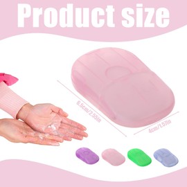 SGERUFZ Pack of 80 Disposable Paper Soap Sheets, 4 Boxes, Portable Mini Soap Sheets, Disposable Paper Soap for On the Go Travel Camping for Outdoor Washing
