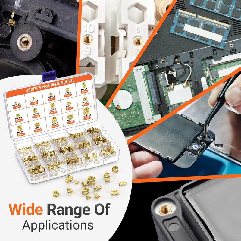 Preciva Threaded Inserts Soldering Tips Set, 6-Piece Soldering Tips for