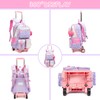 Oruiji Rolling Backpack for Girls with Wheels Backpack for School