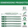KAHZOR 100 pezzi Piante Regolabile Fascette, Fascette Verdi per Piante,