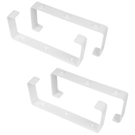Vent Systems 4 Pack 220 x 90mm Plastic Wall Mount Bracket for Rectangular Ducts - Pre-Drilled Holes - Flat Vent Duct Bracket - Heating, Cooling, Air Conditioning - 2 Packs