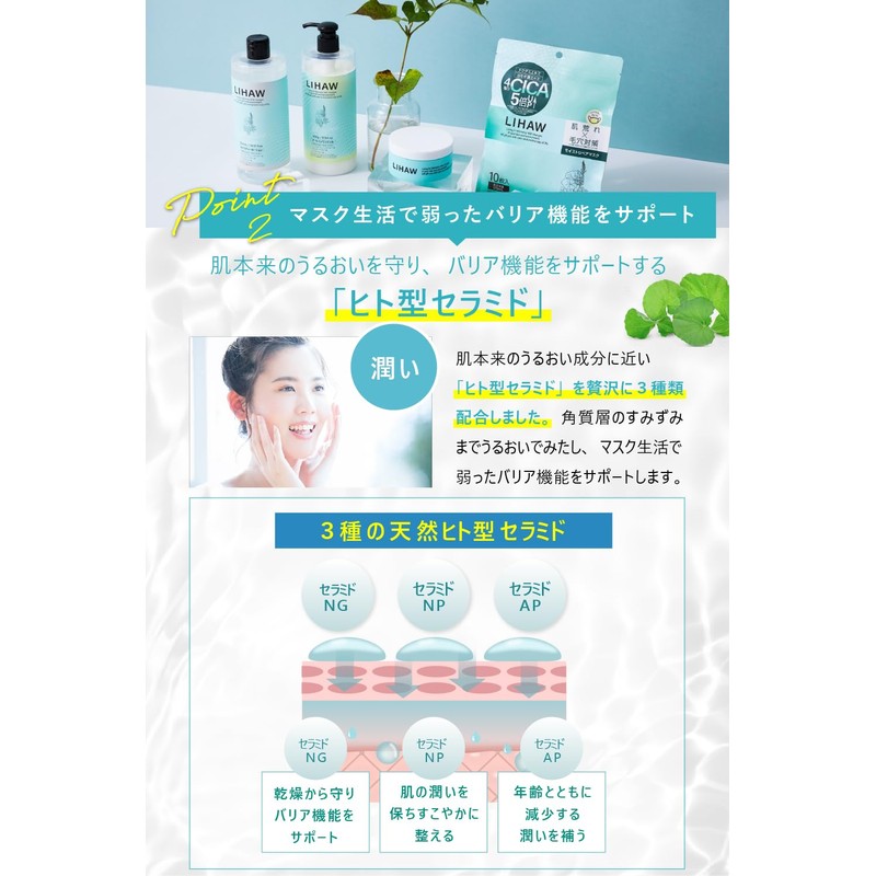 LIHAW Scrub in Facial Cleansing Cream, Clay, CICA Blend, 7.1