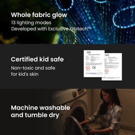 PatPat Go-Glow Bowknot Hair Tie Features Safety-Assured Glow, Bright Multi-color Options, Sparkling Sequin Design. With Exclusive Glotech Technology, Machine-washable, Safe and Long-lasting, Perfect for Parties and Ideal Gift Choice