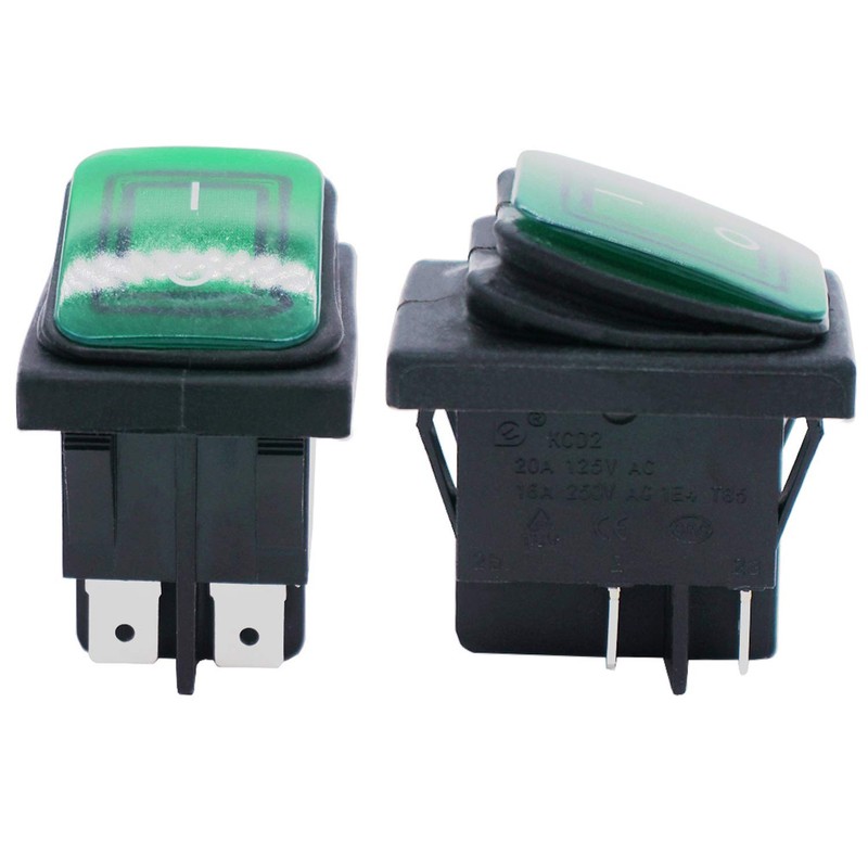 Twidec Interruptor de palanca basculante impermeable CC 12 V, luz