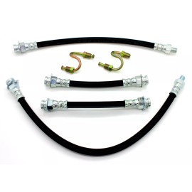 Omix-Ada NEW 6-PC Willys Jeep Brake Hose Line Kit / For 1941-66 MB GPW CJ2 CJ3 M38 M38A1