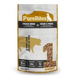 PureBites Pork Freeze Dried Dog Treats, 1 Ingredient, Made in USA, 3.5oz