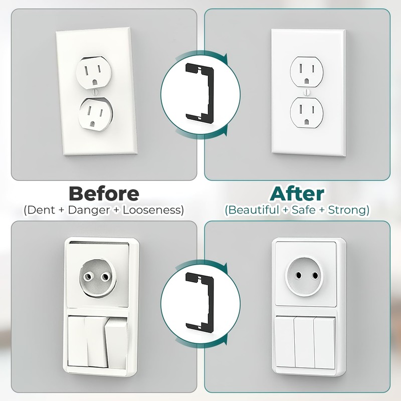 Wuno Shop 20 Pcs Wall Plate Spacer, Flush Fit Device