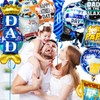 12 PCS Fathers Day Balloons, Happy Father's Day Foil Balloons