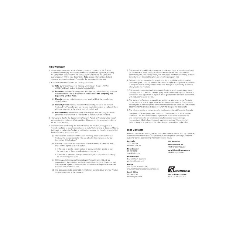 Hills Simplicity Plus Expanding Clothes Airer