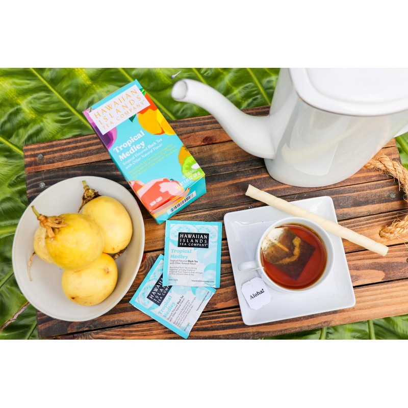 Hawaiian Islands Tropical Fruit Medley Black Tea, All Natural -