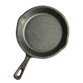 CHEOTIME 4 Inch Cast Iron Frying Pan Mini Black Iron Non-Stick Frying Pan Small Iron Plate Omelette Pan Suitable For Family Use(L)