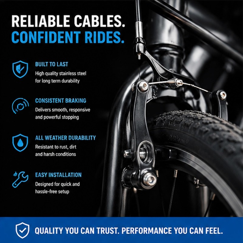 Bicycle Brake Cable Set for Mountain and Road Bikes, Front