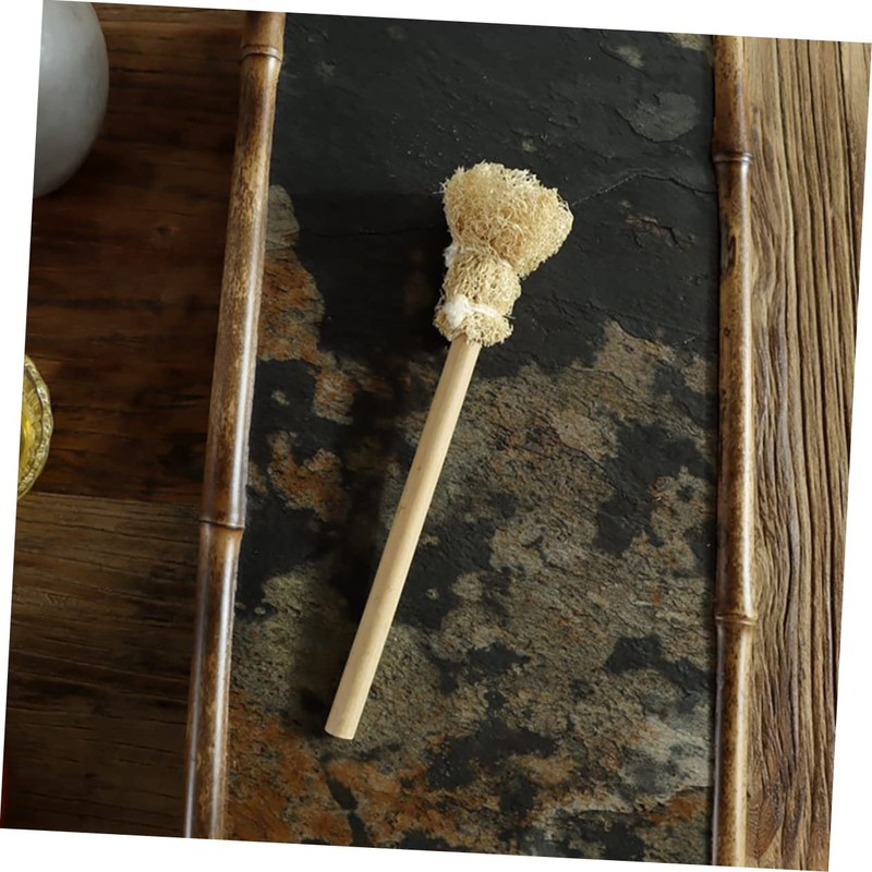 Baluue Handle Loofah Sponge Cleaning Brush for Pot Cup Compact
