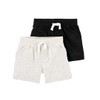 Carter's Baby Boys' 2-Pack Shorts, Black/Heather