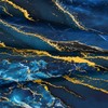 MOVE OVER Blue Gold Marble Comforter Set King Size, Luxury