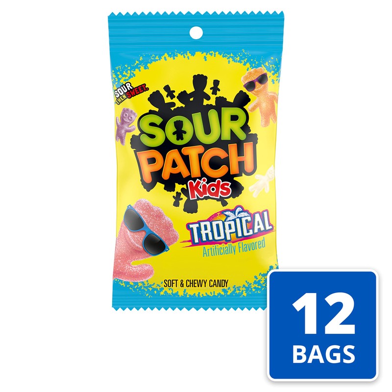 SOUR PATCH KIDS Tropical Soft & Chewy Candy, Bulk Candy,