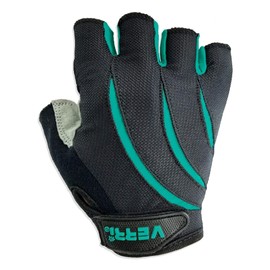 Verri | Guantes de Ciclismo de Lujo para Adultos, Unisex, Acolchado, Antideslizante, Ligero, Transpirable, Negro con Verde, CH