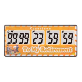 HonorMeet Digital Countdown Days Timer,10 Digits Large LED Countdown & Count-up Calendar Clock,Shutdown Countdown Clock Timer for Retirement Wedding Christmas Birthday Graduation. (Yellow)