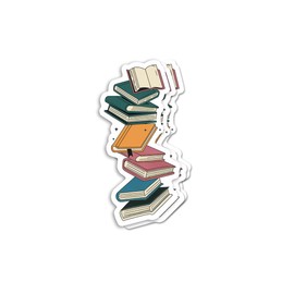 (3pcs) Books Flying Falling Sticker - Bookish Sticker - Book Lover Gift - Bookish Merch - Kindle Sticker - Smut Reader - Reading Lover - E-Reader - Ideal for Gifting - Bright and Vibrant Colors