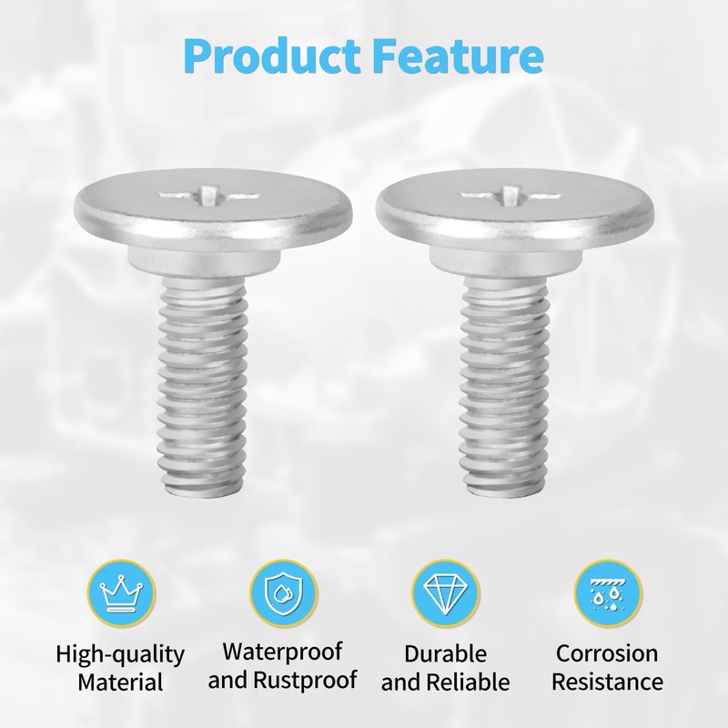 luxlead 2 PCS Lower Engine Cover Bolt Pin Screws Set