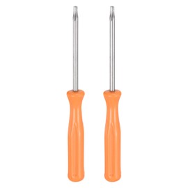 sourcing map 2pcs Torx Screwdriver T9H 4" Length Carbon Steel Non-Magnetic Security Star 6 Point Head Precision Screw Driver with Non-Slip Handle for Appliances Repair Improvement, Yellow