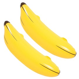 LQIOACU Pack of 2 Banana Air Mattress Pool, Banana Costume, Beach Party Decoration, for Pool, Beach, Summer, Bathing Fun, Carnival, Themed Party Decoration, 60 cm, multicoloured