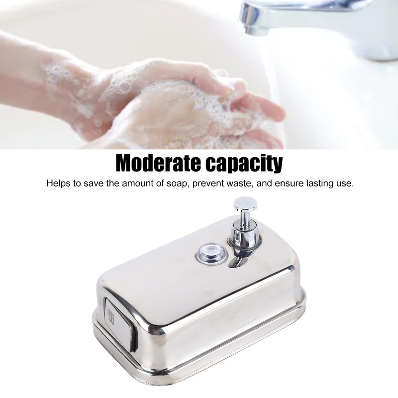 Soap Dispenser Stainless Steel Wall Mounted Manual Soap Dispenser for