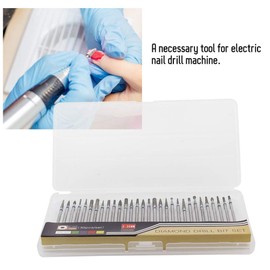 30Pcs / Set Juego de fresas con cabezal de rectificado de diamante: kit de tallado y grabado, kit de cabezal de esmalte para taladro de uñas, accesorios para máquina de taladro de uñas para (B)