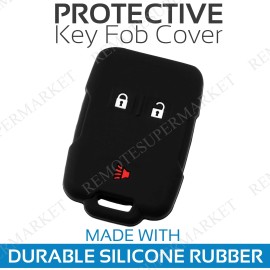 RemoteSuperMarket Key Fob Cover for 2014-2019 GMC Yukon Remote Case Rubber Skin Jacket