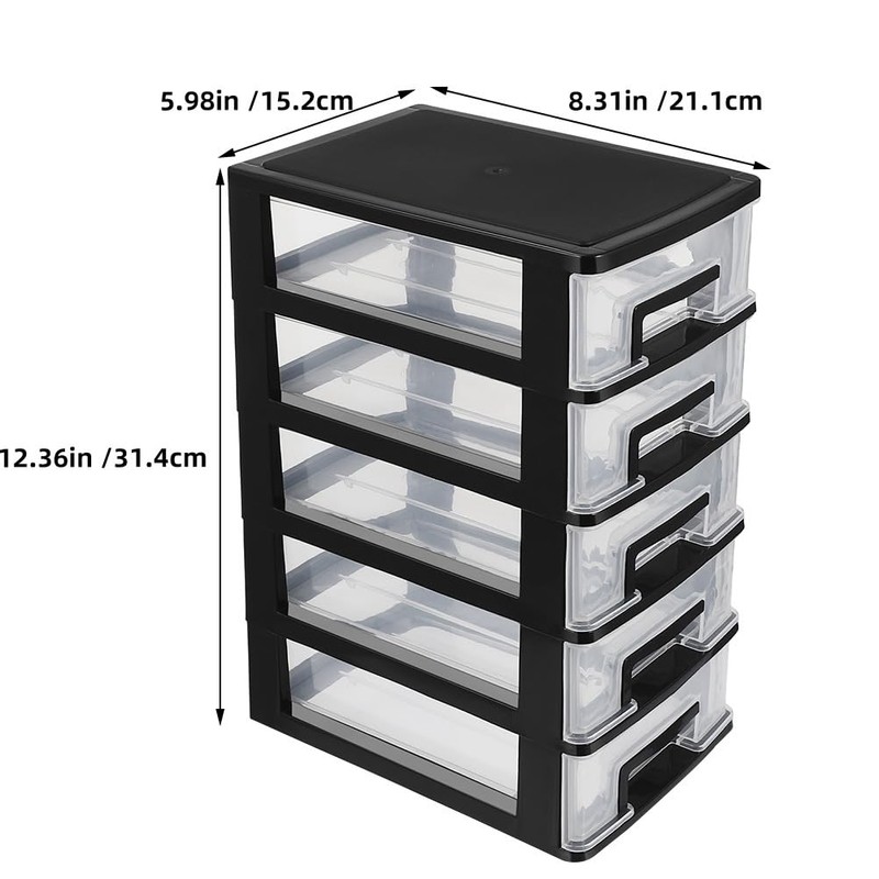 Plastic Storage Drawers, Cabilock 5 Drawer Storage Drawer Unit, Plastic