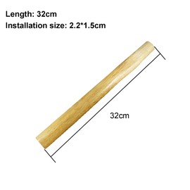 Wooden Hammer Handle Octagonal Hammer Shaft Hammer Handle Replacement Handles for Claw/Club Hammer, 4 Sizes to Choose 32cm/35cm/37cm/40cm (32cm)