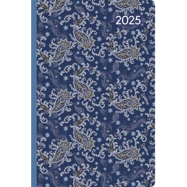 Alpha Edition - Ladytimer Mini Paisley 2025 Pocket Calendar, 8 x 11.5 cm, Calendar with 144 Pages, Calendar with an Information and Address Part in Handy Mini Format, Week to View on 2 Pages