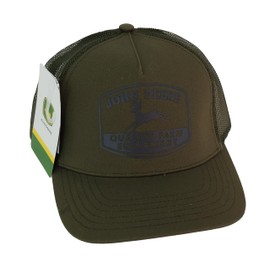 John Deere Mens Classic Logo Cotton Twill Mesh Back Trucker Hat