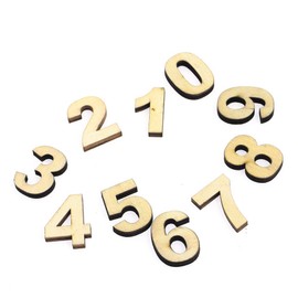 Forest Paper Natural Wood Cut Letters Numbers 0-9 Set of 2