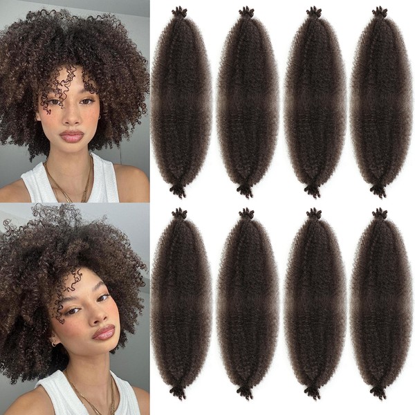 16 Inch 3 Packs Pre-Separated Springy Afro Kinky Twist Crochet