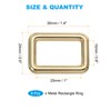 PATIKIL Flat Metal Rectangle Rings 3/4" / 19mm, 8 Pcs