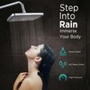 Rectangle Rainfall Shower Head 11.8 Inch Ceiling or Wall Mount