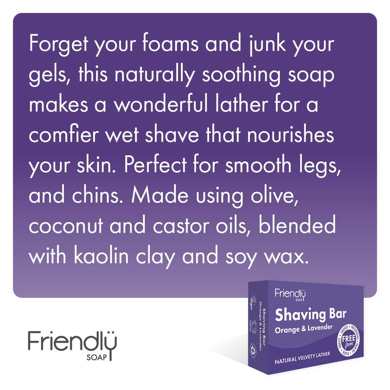 Friendly Soap Natural Handmade Shaving Soap, 95 g