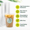 [100 Sets] 24 oz Disposable Clear Plastic Coffee Cups with