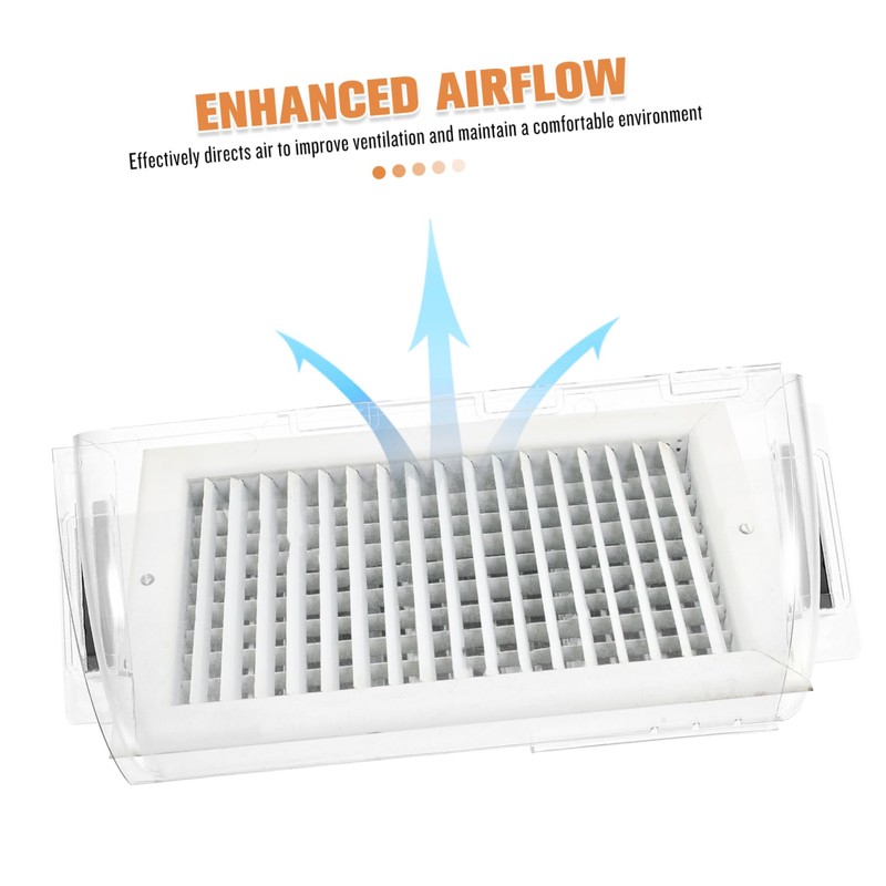 LALAFINA 2pcs Adjustable Magnetic Floor Register Air Deflector Vent Extender