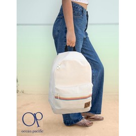 Ocean Pacific OG Corduroy Backpack for Travel, Sports, Beach, Work, Casual Daypack for Men Women Fits 15.6 Inch Laptop (B - color: Black