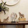 Moncer Elephant Statue, Feng Shui Lucky Elephant Figurine, Golden Elegant